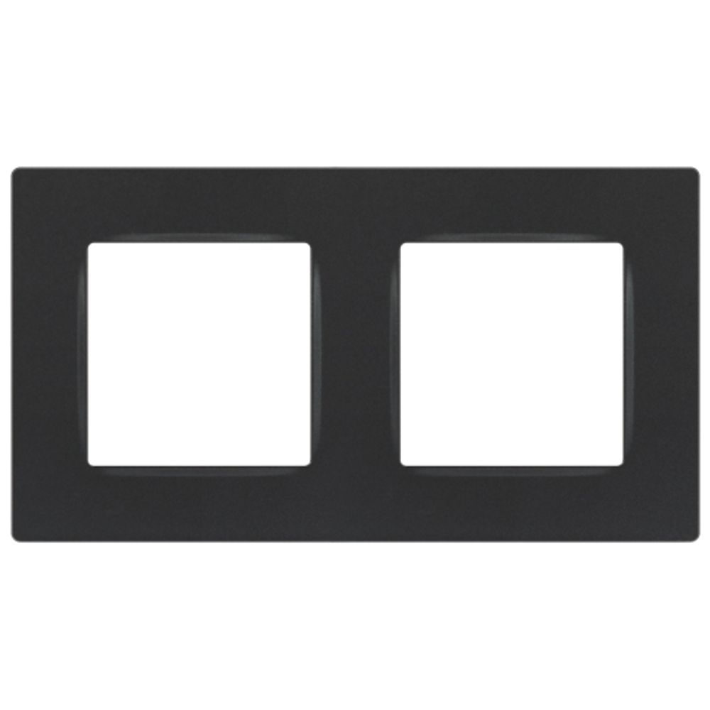 Рамка для розеток и выключателей ЭРА Серия 12 12-5202-12 на 2 поста, Классик, графит