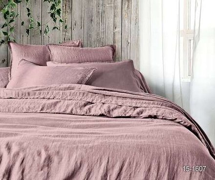 КПБ 2 сп с европростыней ВАРЕНЫЙ ХЛОПОК "Розовый меланж"