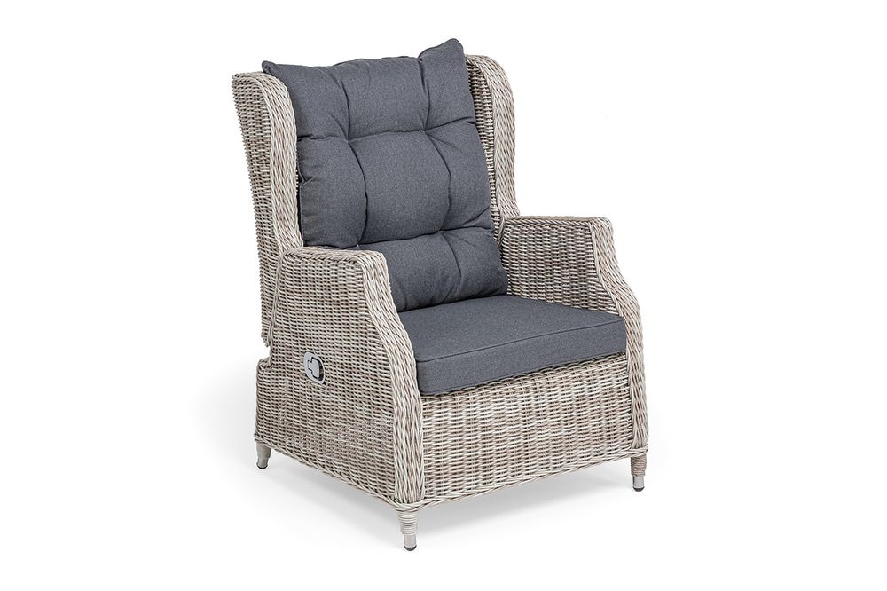 "Форио" кресло раскладное плетеное, цвет бежевый