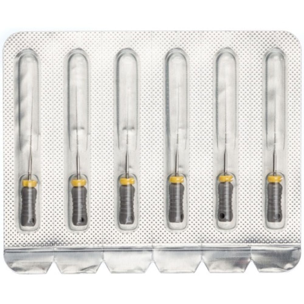 Pro-Endo H-Files №08 (25мм) (6шт.) Про-Эндо Аш-файлы, каналорасширители ручные