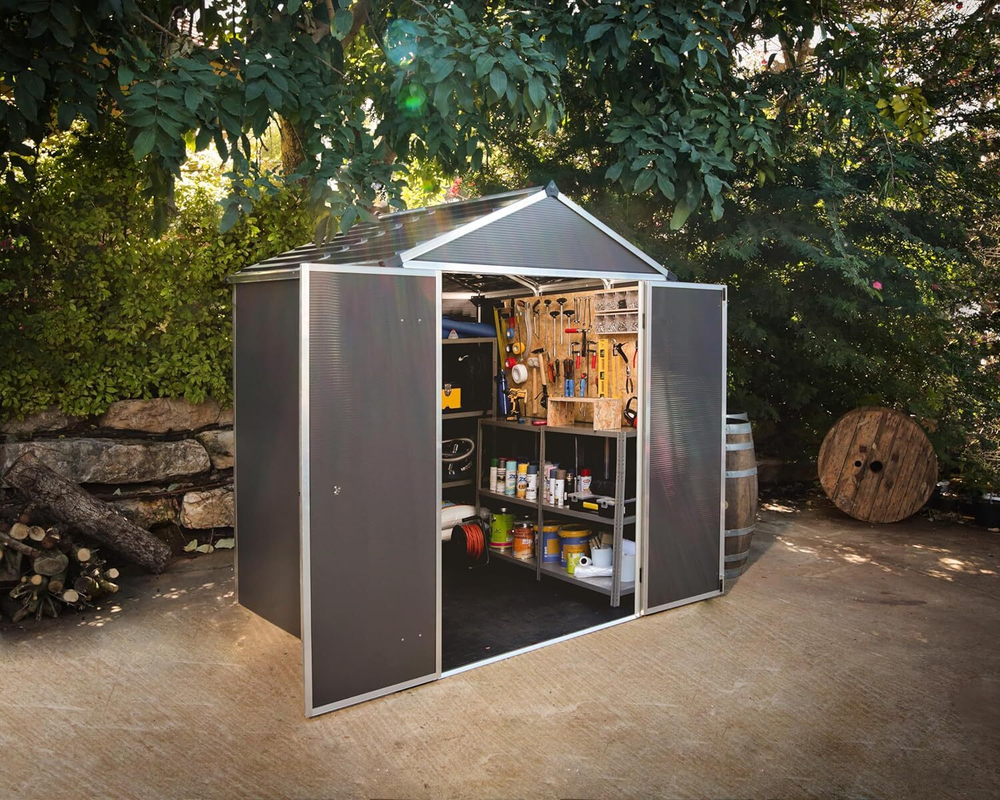 Сарай из поликарбоната Palram Rubicon 6x5 grey