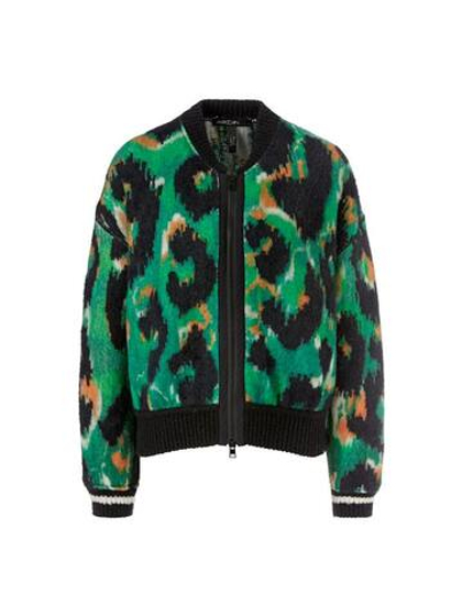 Marc Cain Бомбер из шерсти с принтом