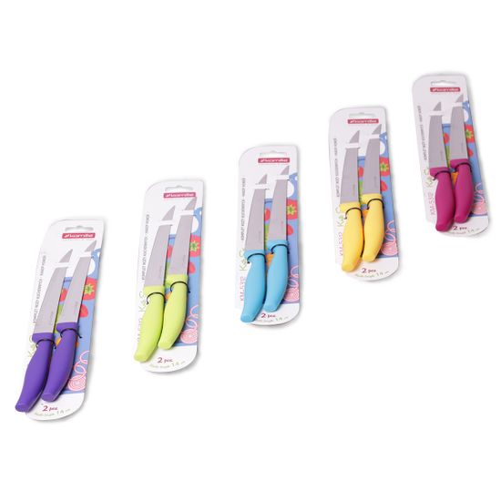 Ножи кухонные 2 шт. из нержавеющей стали Kamille KM 5312 с пластиковыми ручками