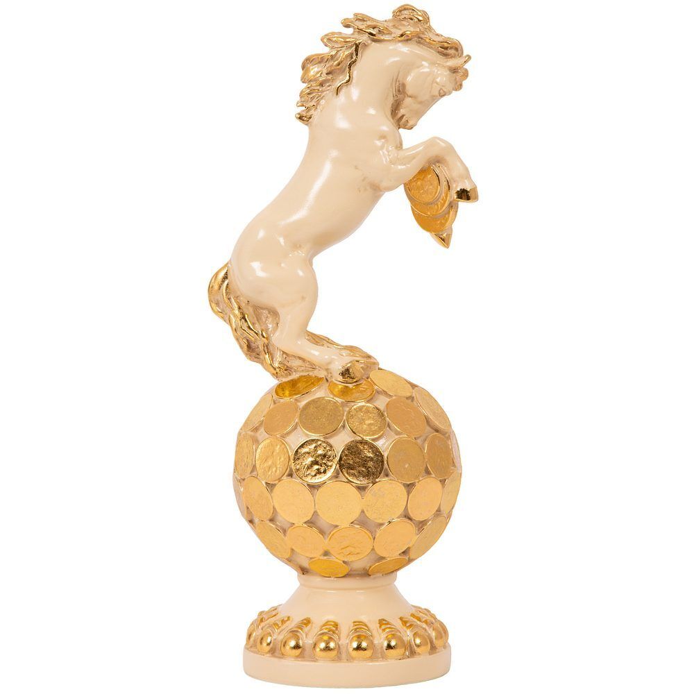 Скульптура Конь на шаре Айвори