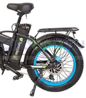 Электровелосипед Syccyba F10 Pro Dual 48V/23Ah (полный привод) - Синий обод фото №11