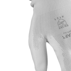 WDK-PU01W/XXL/5, 5 пар, размер XXL, Перчатки БЕЛЫЕ защитные эластичные из нейлона с полиуретановым покрытием
