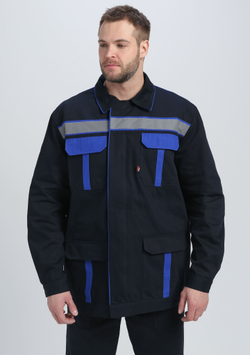 Костюм ИТР СОП IMP (тк.Саржа,250) п/к, т.синий/васильковый