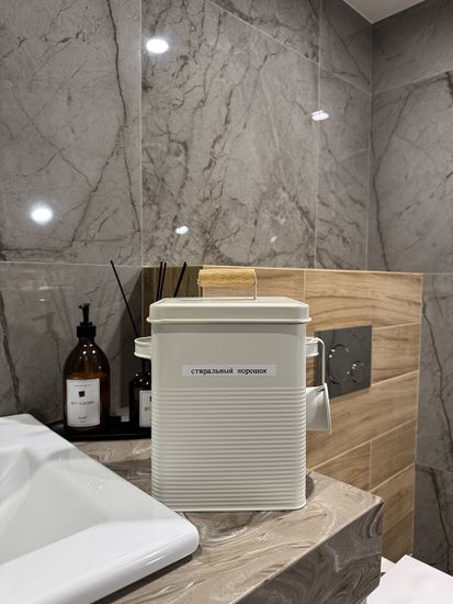 Банка для хранения универсальная irmel, 6,2 л, с ложкой, молочная