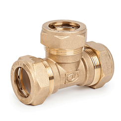 Тройник Lavita обжим ВР 25*1*25 гофротруба 36167