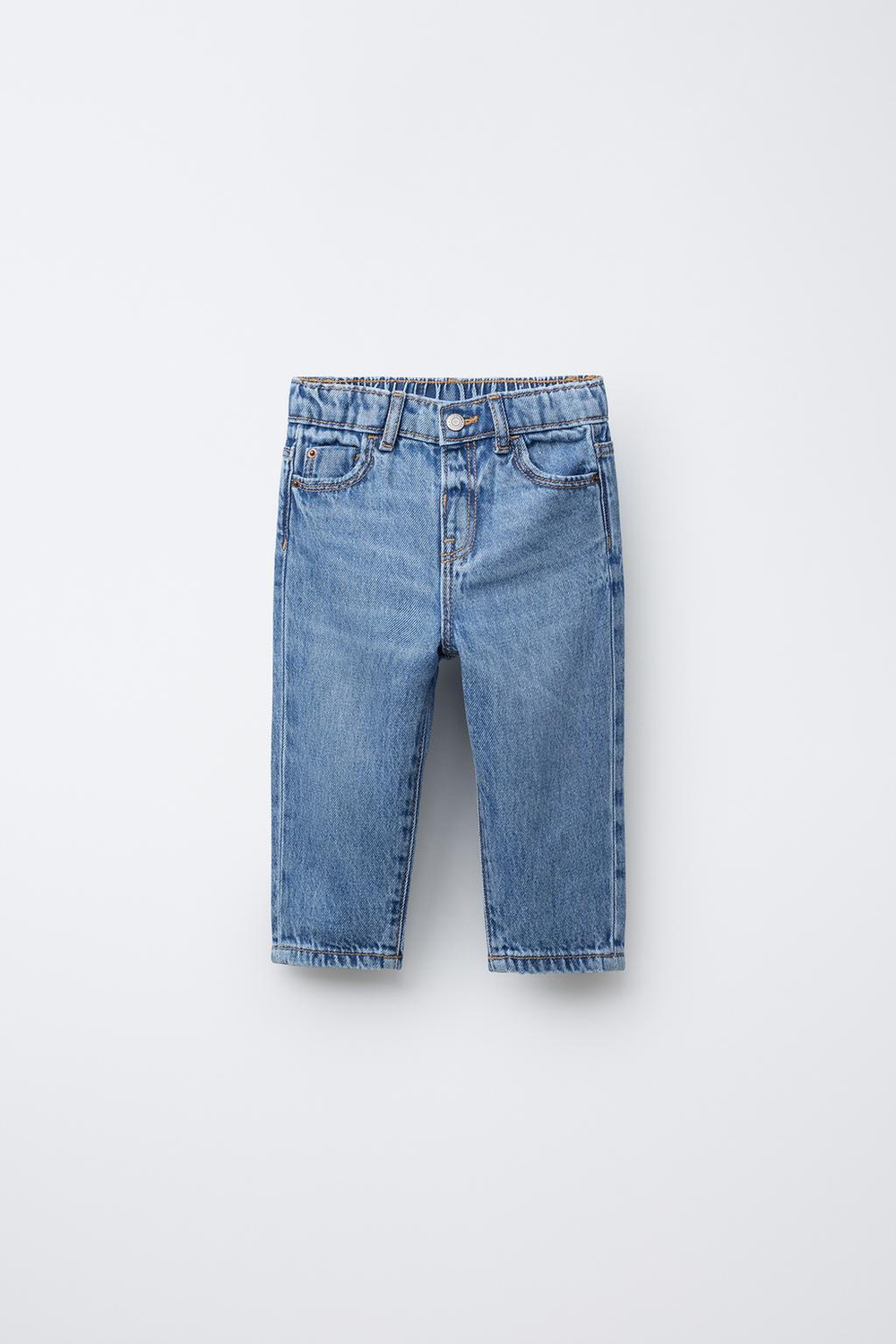 ZARA ДЖИНСЫ MOM FIT, ВЫЦВЕТШИЙ СИНИЙ