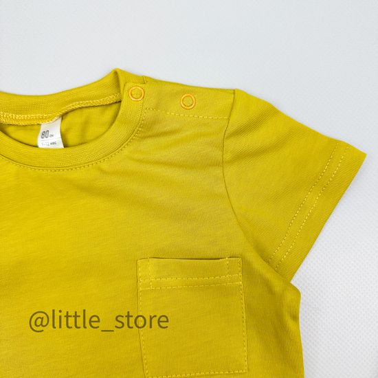 Комплект хлопковый с шортами, Горчица