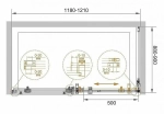 Душевой уголок Cezares Stylus-m 140x100 STYLUS-M-AH-1-140/100-C-Cr стекло прозрачное/профиль хром