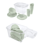 Комплект (набор) для пикника optimum, 27 предметов на 6 персон (зеленый флэк)