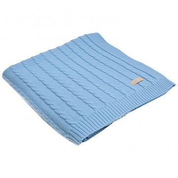 Плед Jan&Sofie вязаный 100х120 Голубой