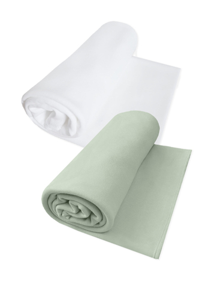 Комплект из 2-х пелёнок Сахар+Шалфей 85*130 RinaAmari