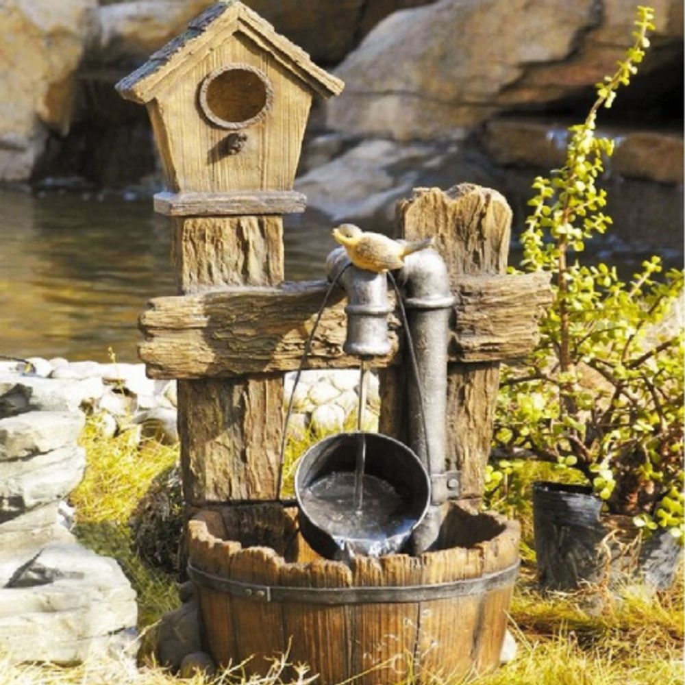 GWXF02400-S GREEN APPLE Фонтан садовый Лесной дом 73,5см