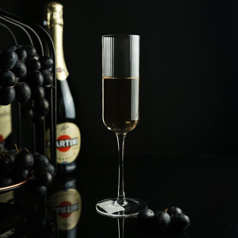 Бокал-флюте для шампанского 225 мл "  Optical" d 5 см h23,5 см P.L. - BarWare [6]