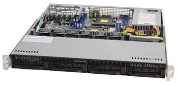Сервер Supermicro SuperServer 6019P-MTR без процессора/без ОЗУ/без накопителей/количество отсеков 3.5 hot swap: 4/800 Вт/LAN 1 Гбит/c