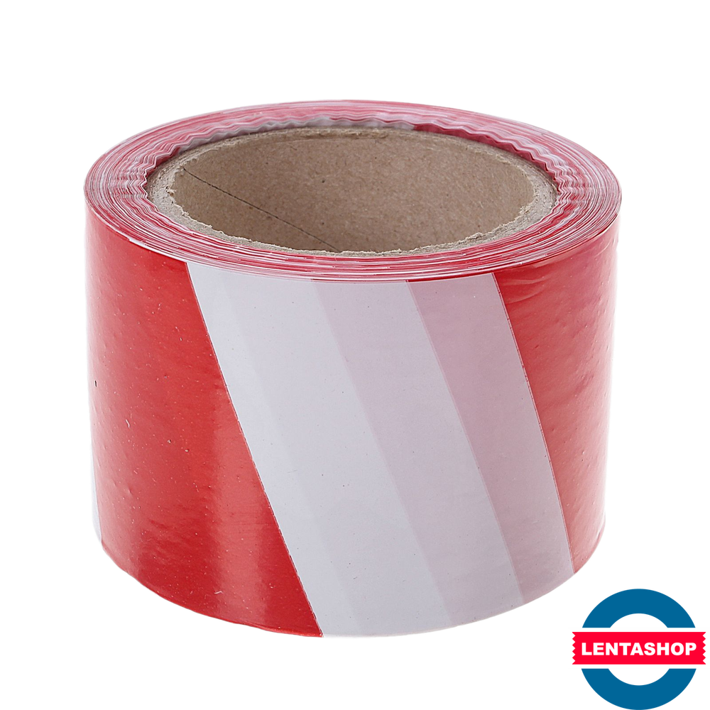 Оградительная лента бело-красная 75 мм х 500 м