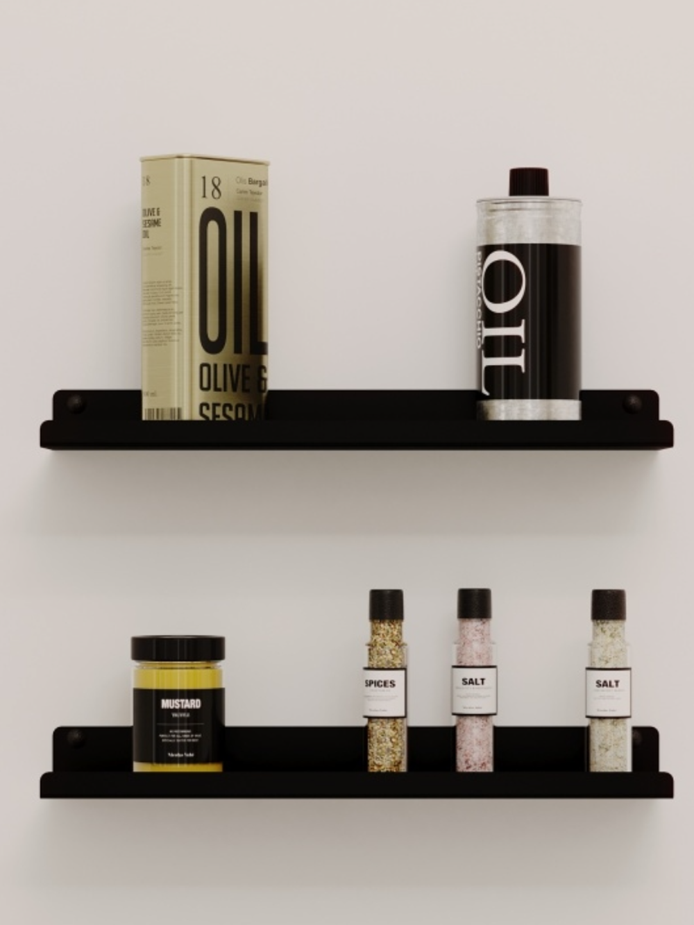 полки для специй 300*120 черные 2 шт