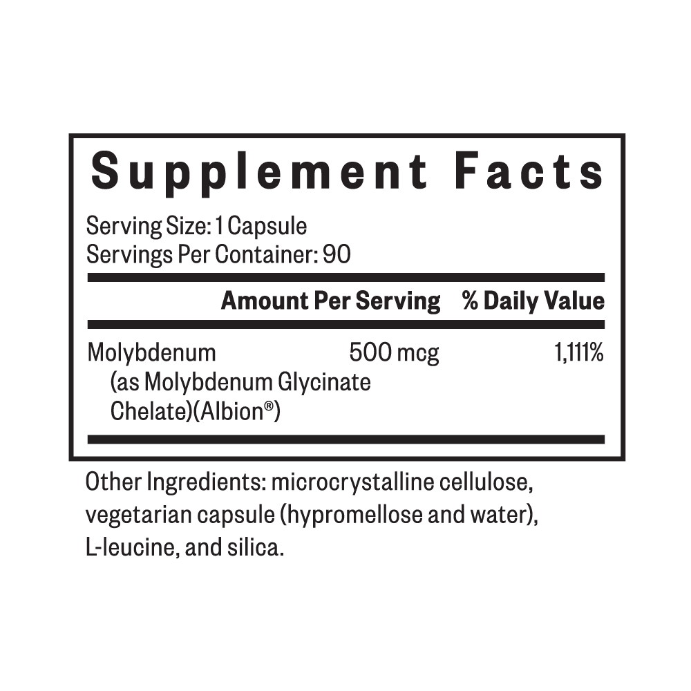 Seeking Health, молибден, 500 мкг, 90 капсул