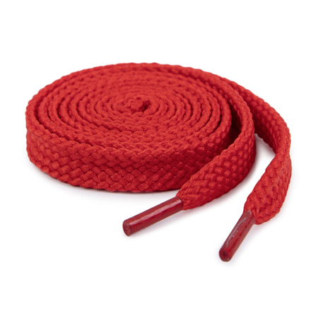 Шнурки для обуви, цв.115 красный, т.5, 100% полиэфир, 1 пара