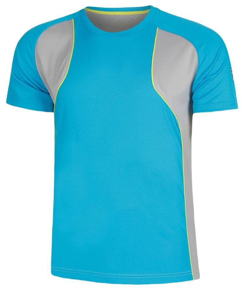 Мужская теннисная футболка Fila Austarlian Open Hudson T-Shirt - hawaiian ocean/silver scone