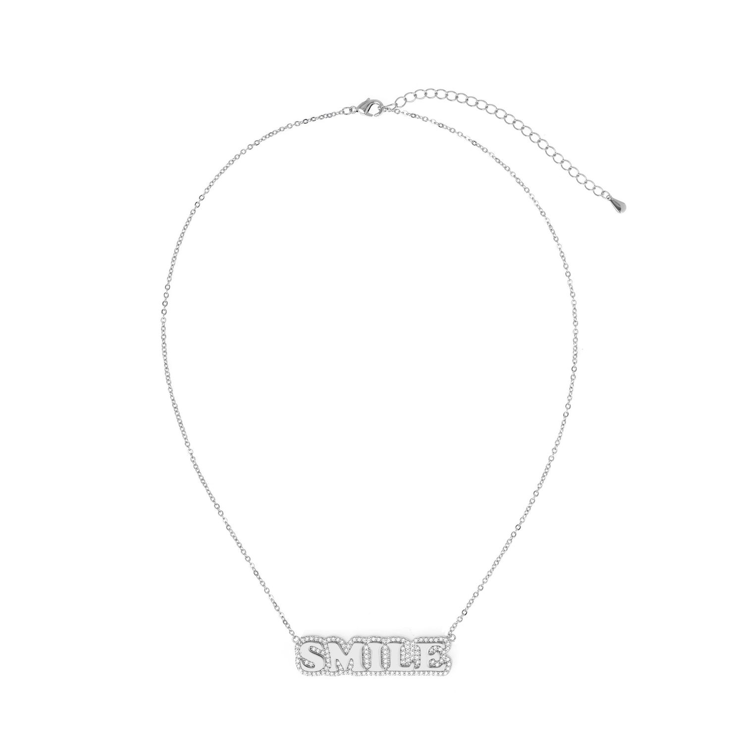 Колье Smile Stamp Necklace - Silver