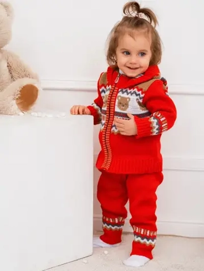 Костюм вязаный для малышей для новорожденных "Мишки"