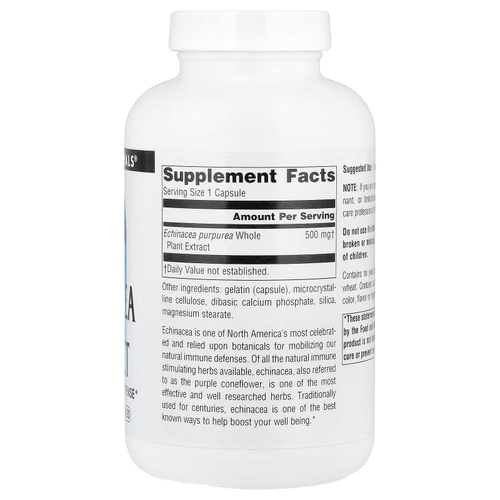 Source Naturals, Экстракт эхинацеи, 500 мг, 200 капсул