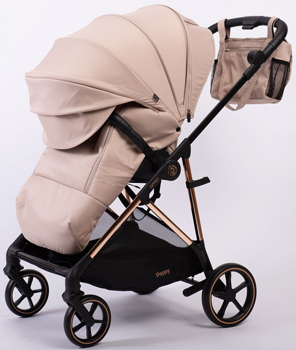 Прогулочная коляска Peppy Amici Beige рама Gold