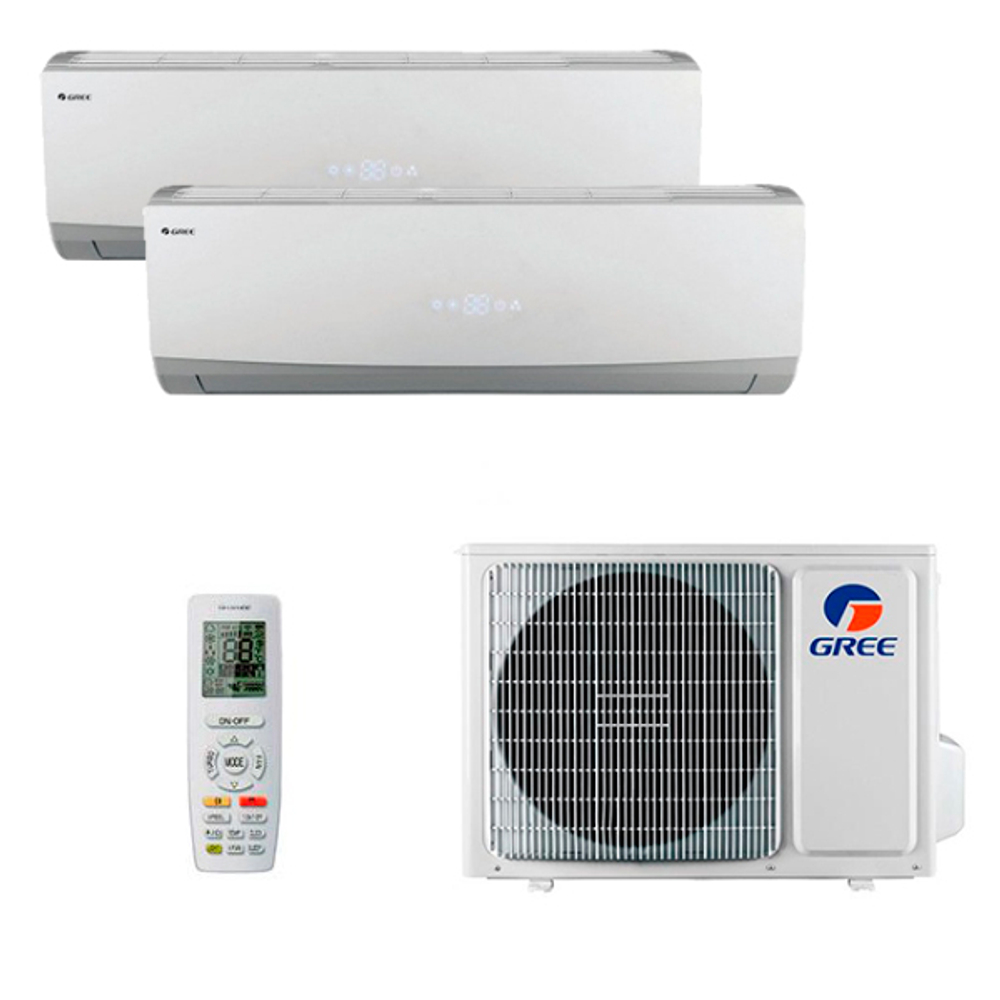 Мультисплит система на 2 комнаты Gree GWH07QAXA-K6DNC2C/I x 2 / GWHD(14)NK6OO (LC)(LH)