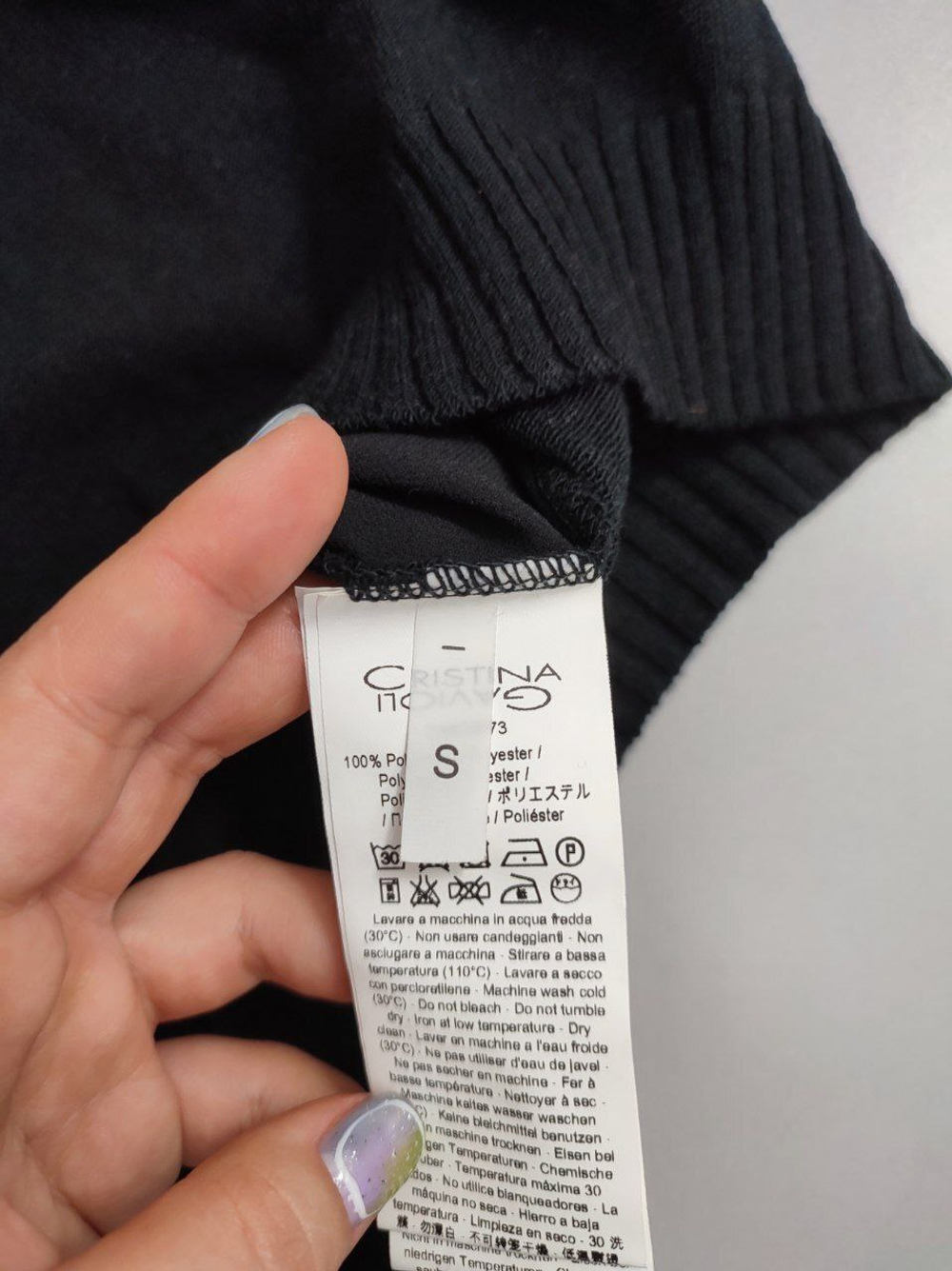 Джемпер Cristina Gavioli черный 44 размер, новый