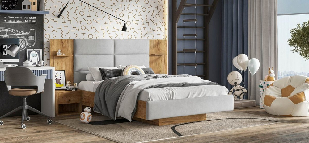Кровать BOSS LOFT Крафт табачный, велюр Monolit Сталь