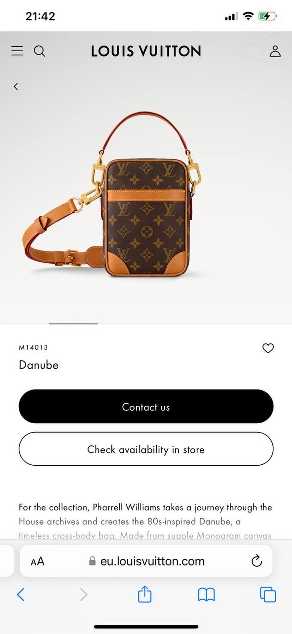 Сумка через плечо Louis Vuitton