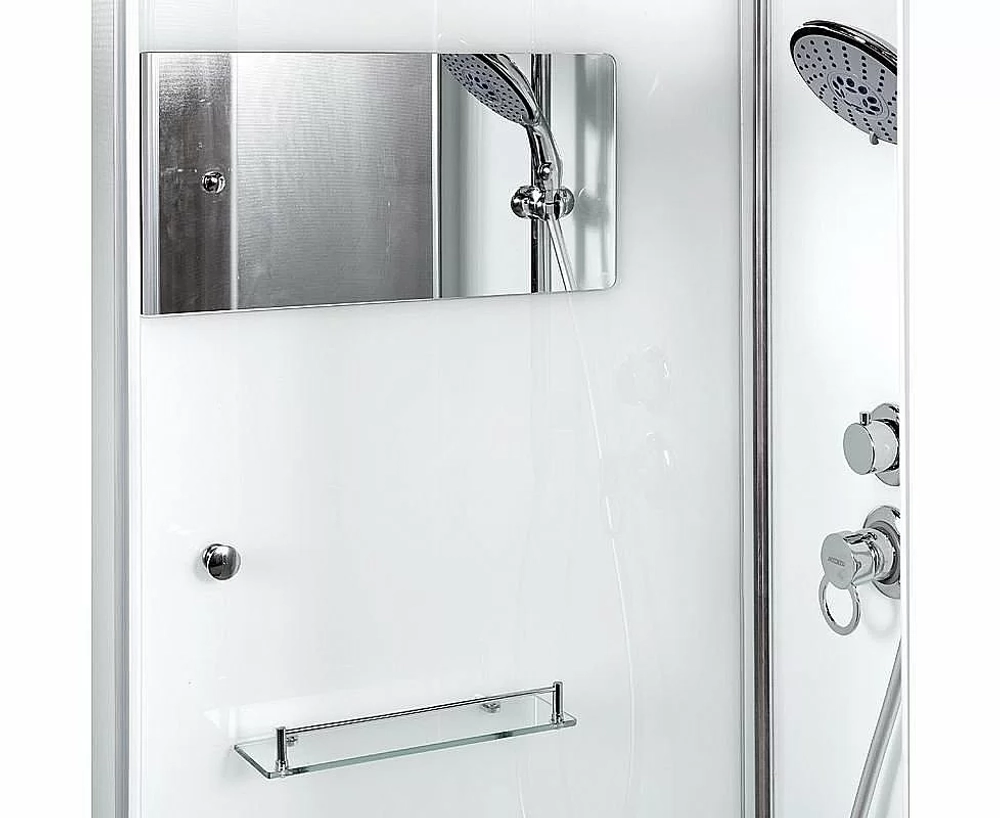 Душевая кабина DTO K408S 80x80 LED с электрикой прозрачная/хром