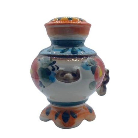 Фигурка Самовар малый цветная гжель