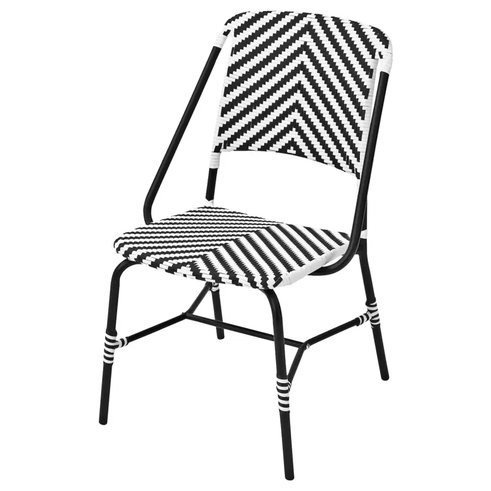 Стул для дома и улицы - IKEA VASSHOLMEN, 92x50x68см, черный, ВАССХОЛЬМЕН ИКЕА