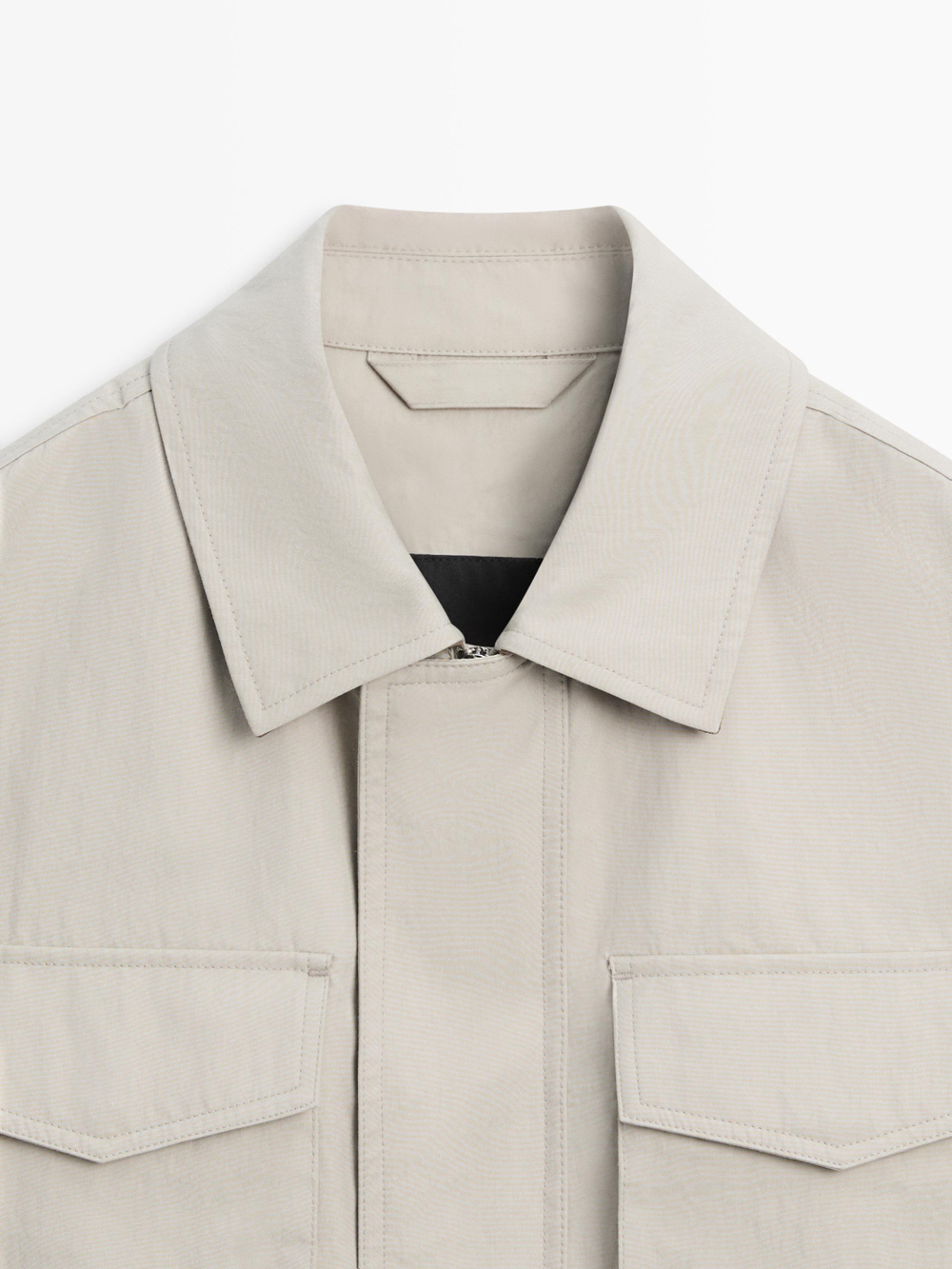 Massimo Dutti Куртка с карманами, дымчатый