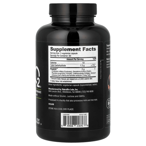 NutraBio, Peak O2`` 180 капсул
