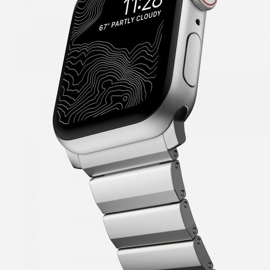 Ремешок Nomad Aluminum Band SPACE GRAY - Apple Watch 7 (45mm)/6/SE/5/4 (44mm)/3/2/1 (42mm), серебро