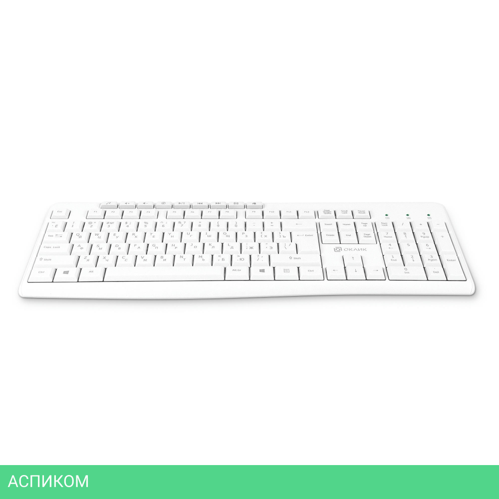 Клавиатура Oklick K225W белый