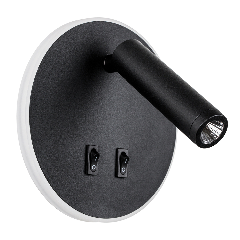 808657 Светильник настенный MURO LED 9W+3W 530LM+140LM G ЧЕРНЫЙ 3000K