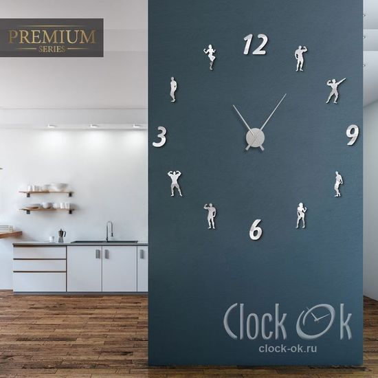 Настенные 3D часы Fitness