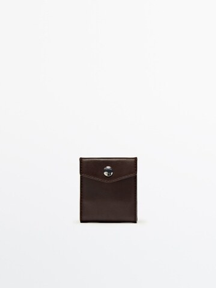 Massimo Dutti Кожаный кошелек, коричневый