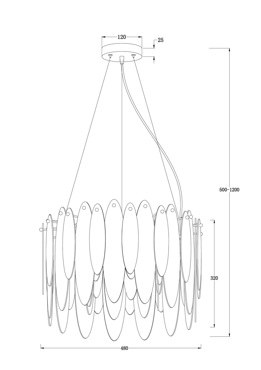 Подвесной светильник Freya FR5217PL-05FG
