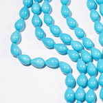 Хрустальный жемчуг, оттенок "Бирюзовый омбре", капля 9*13мм