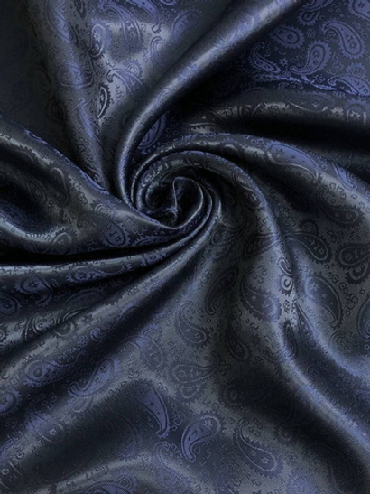 Подклад синий темн, жаккард огурец D10С2