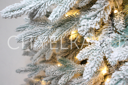 Ель искусственная заснеженная световая "Тайла", теплый свет