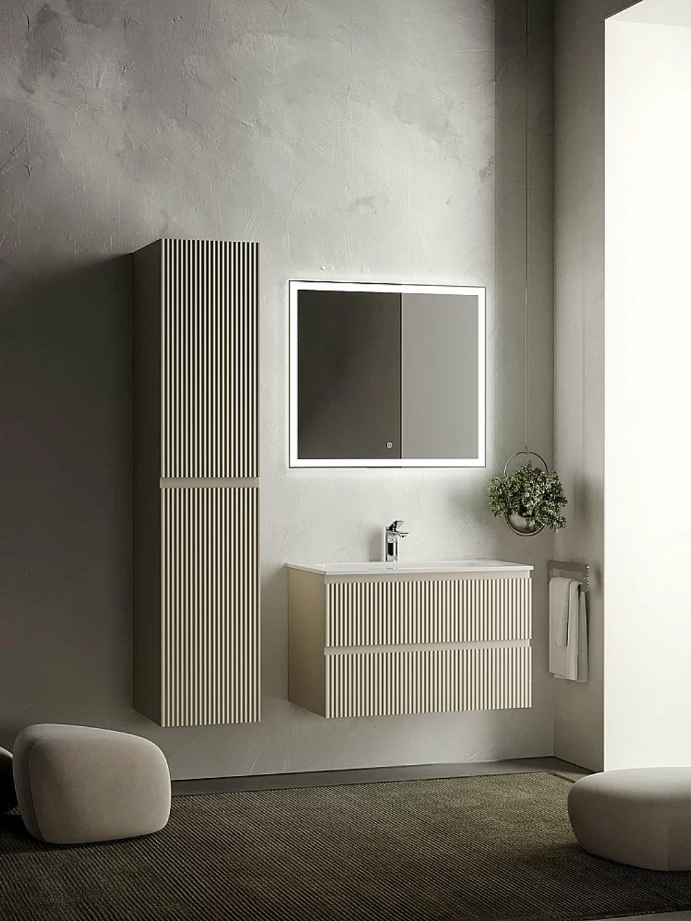 Тумба с раковиной Sancos SNOB R SNR80CE 80 Beige Soft